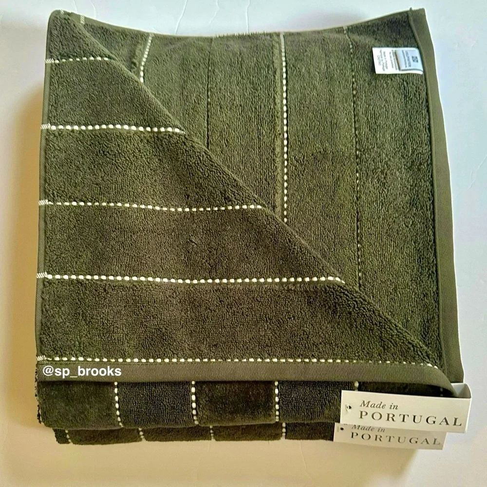 🎁6PC FELPINTER Velour Bath Towel Set - Olive - Cotton, Super Soft & Absorbent